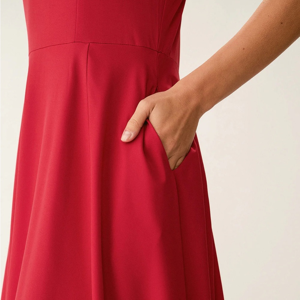 Rihoas Red Sweetheart Neck Slip Maxi Dress - Picture 3 of 9